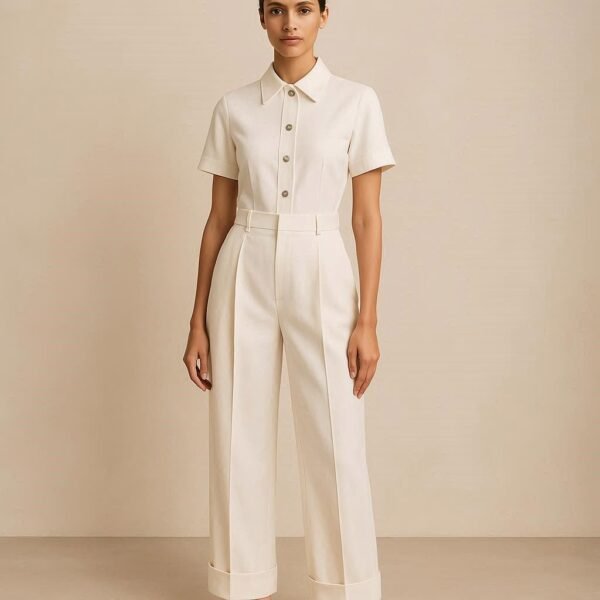 SHORT-SLEEVE JUMPSUIT