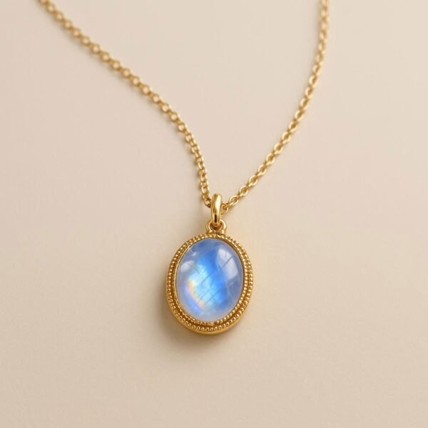 OVAL MOONSTONE NECKLACE