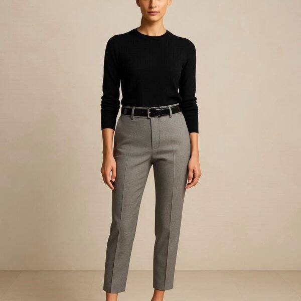 SLIM-FIT CROPPED TROUSERS