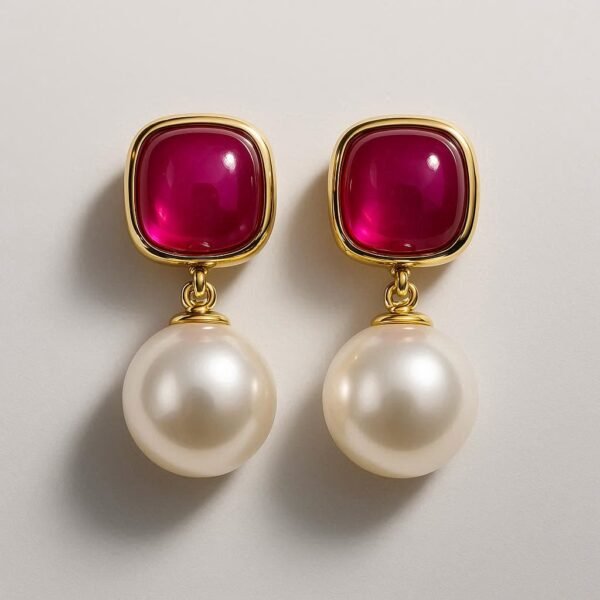 COMBINED PEARL DROP EARRINGS