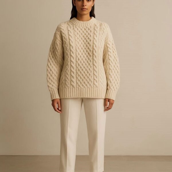 CABLE-KNIT SWEATER